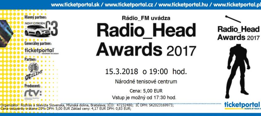 Vstupenky na Radio_Head Awards 2017